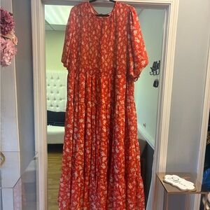 Floral Red Maxi Dress